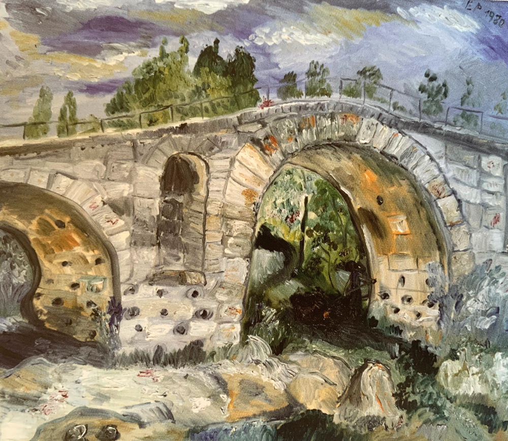 Pont Julien (Provence) - 1980 (Öl auf Leinwand)