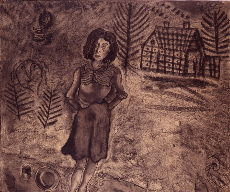 Otto Pankok, Aus Auschwitz zurück, 1948, Kohle auf Papier, 99 x 119 cm, Otto Pankok Stiftung, © Otto Pankok Stiftung